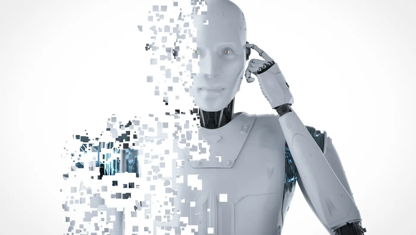 AI robot predstavujúci umelú inteligenciu a transformáciu dát