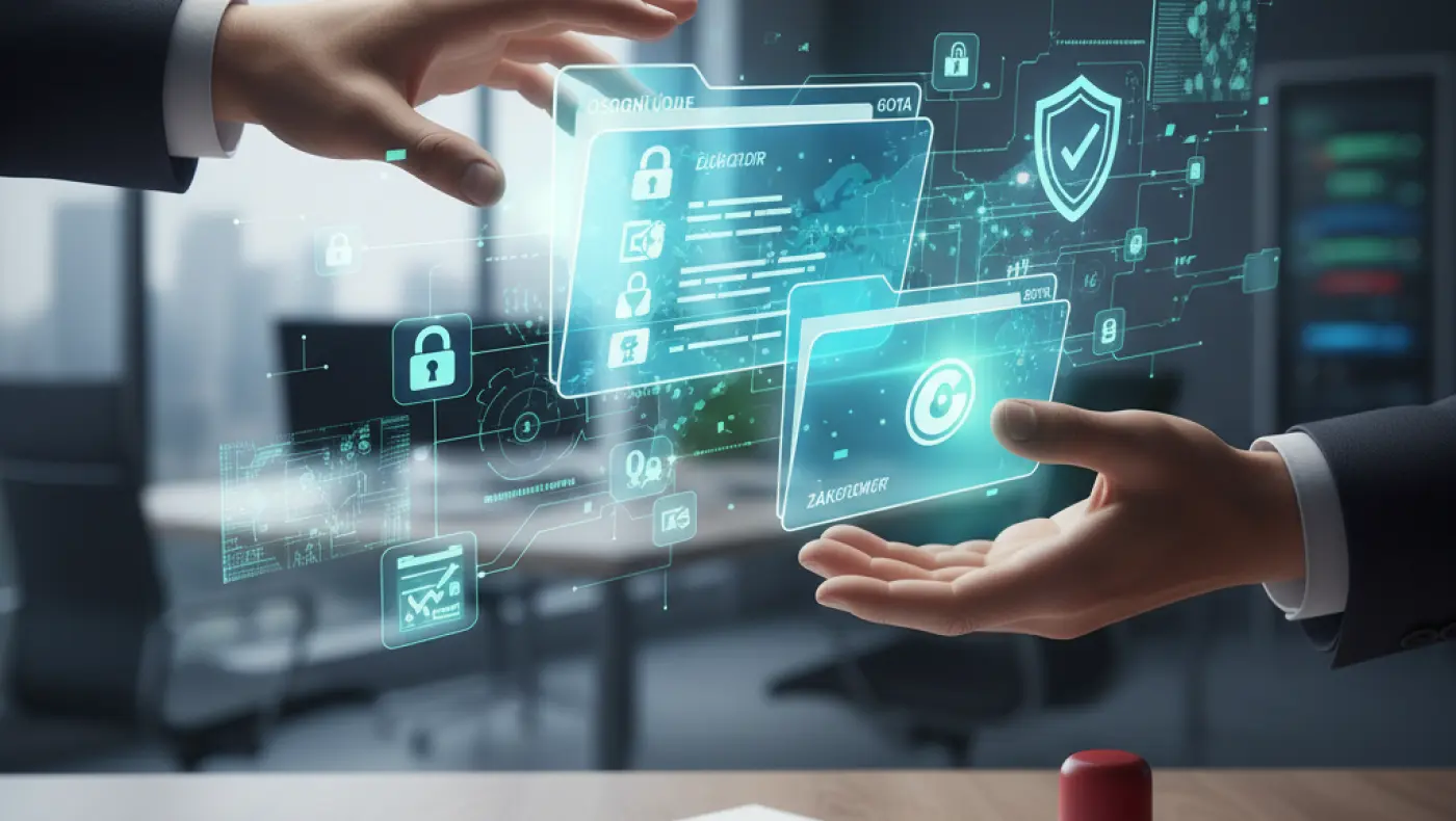 Ilustrační obrázek: Odpovědnost za GDPR při převodu podniku (Zdroj: Midjourney, Basic Plan)